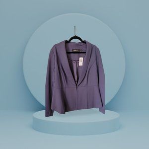 Blazer - Premium - Slate Grey Blue - Stretch Peplum - Torrid - size 1